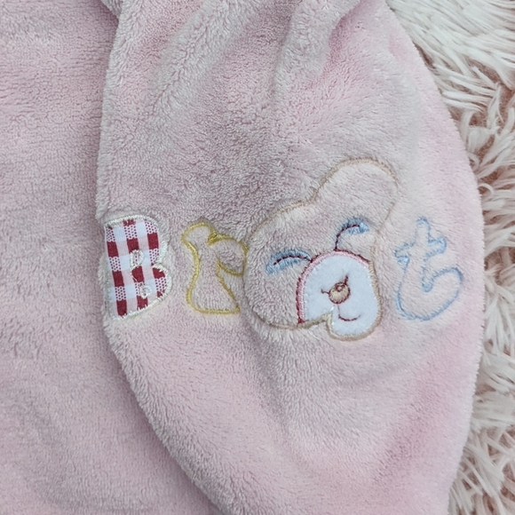 Duobitu "BRAT" Pink Fleece Embroidered Jogger Pants Infant 3 months - Picture 2 of 5